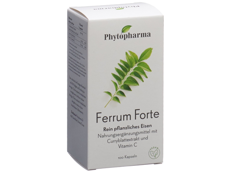 PHYTOPHARMA Ferrum Forte capsules boite 100 pièces